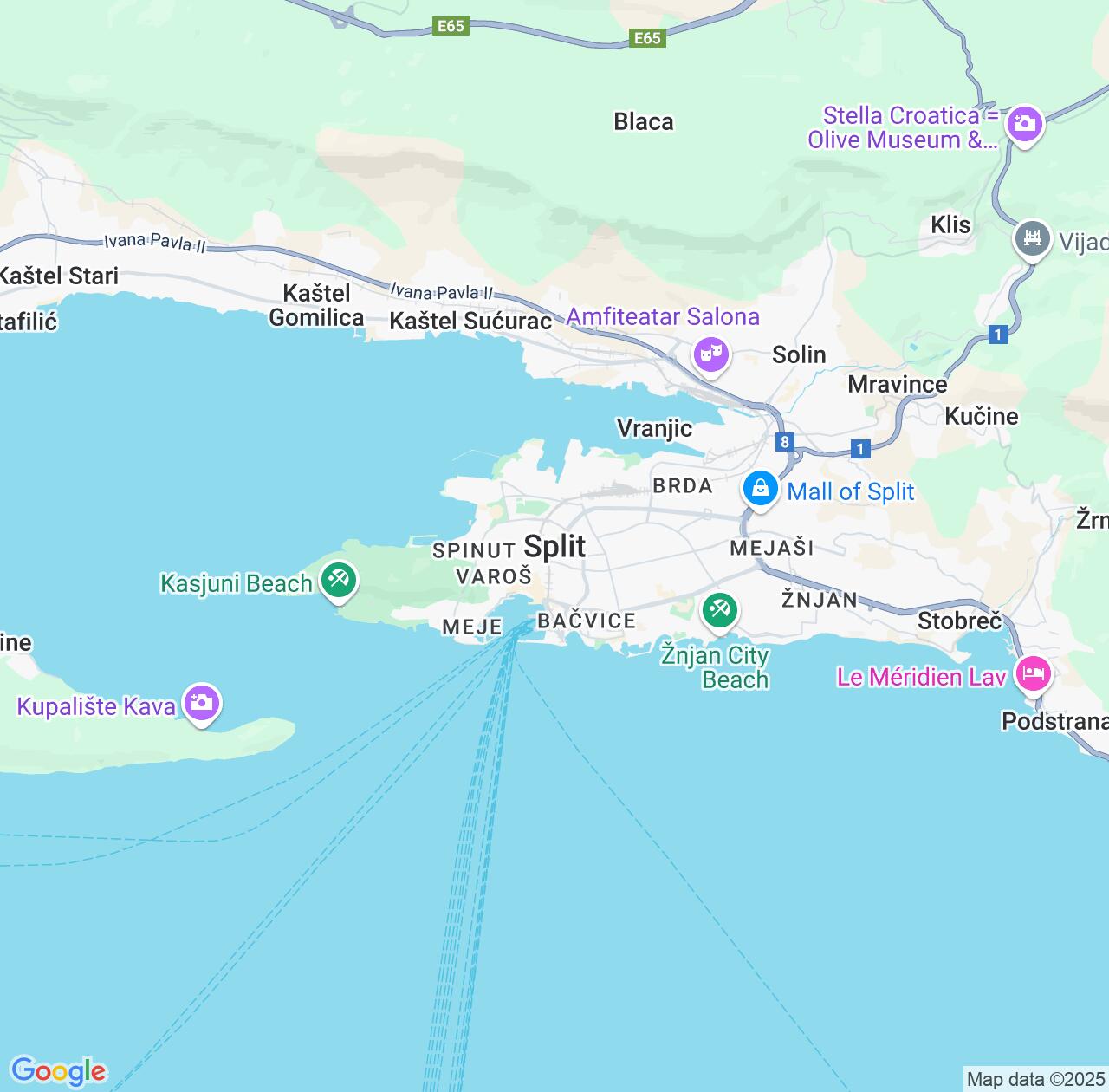 Map image for Intellectual Property Lawyers in Split and Split-Dalmatia IP firms at coordinates  ; .