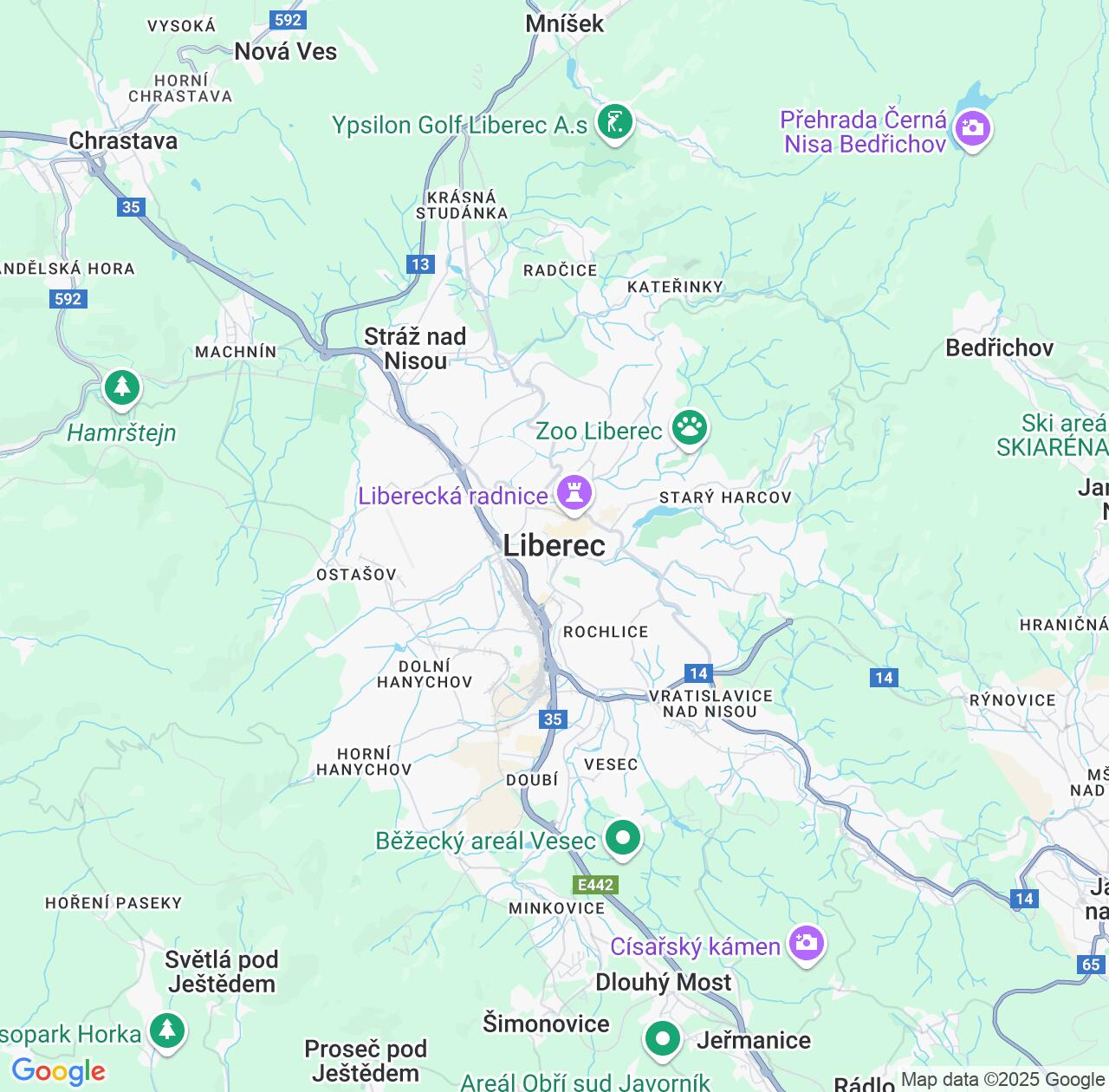 Map image for Intellectual Property Lawyers in Liberec and Liberecký kraj IP firms at coordinates  ; .