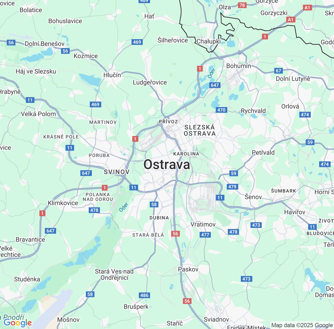 Map image for Intellectual Property Lawyers in Ostrava and Moravskoslezský IP firms at coordinates  ; .