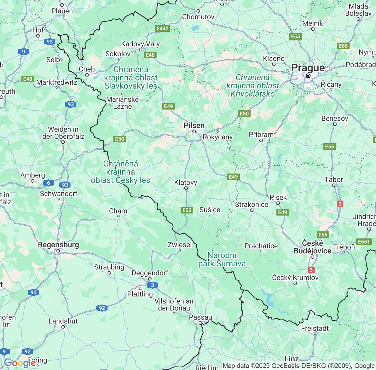 Map image for Intellectual Property Lawyers in Plzeň Region and Czech Republic IP firms at coordinates  ; .