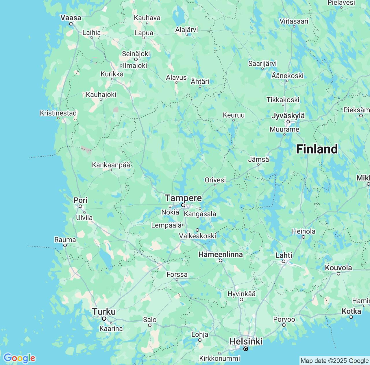 Map image for Intellectual Property Lawyers in Pirkanmaa and Finland IP firms at coordinates  ; .
