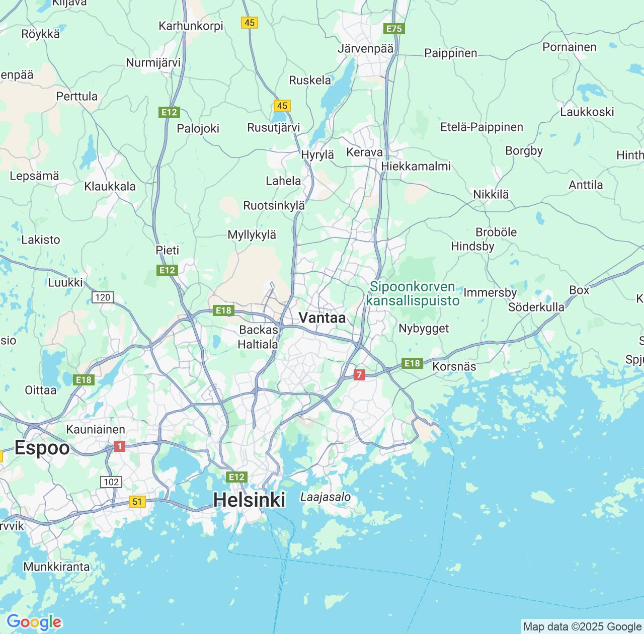 Map image for Intellectual Property Lawyers in Vantaa and Uusimaa IP firms at coordinates  ; .