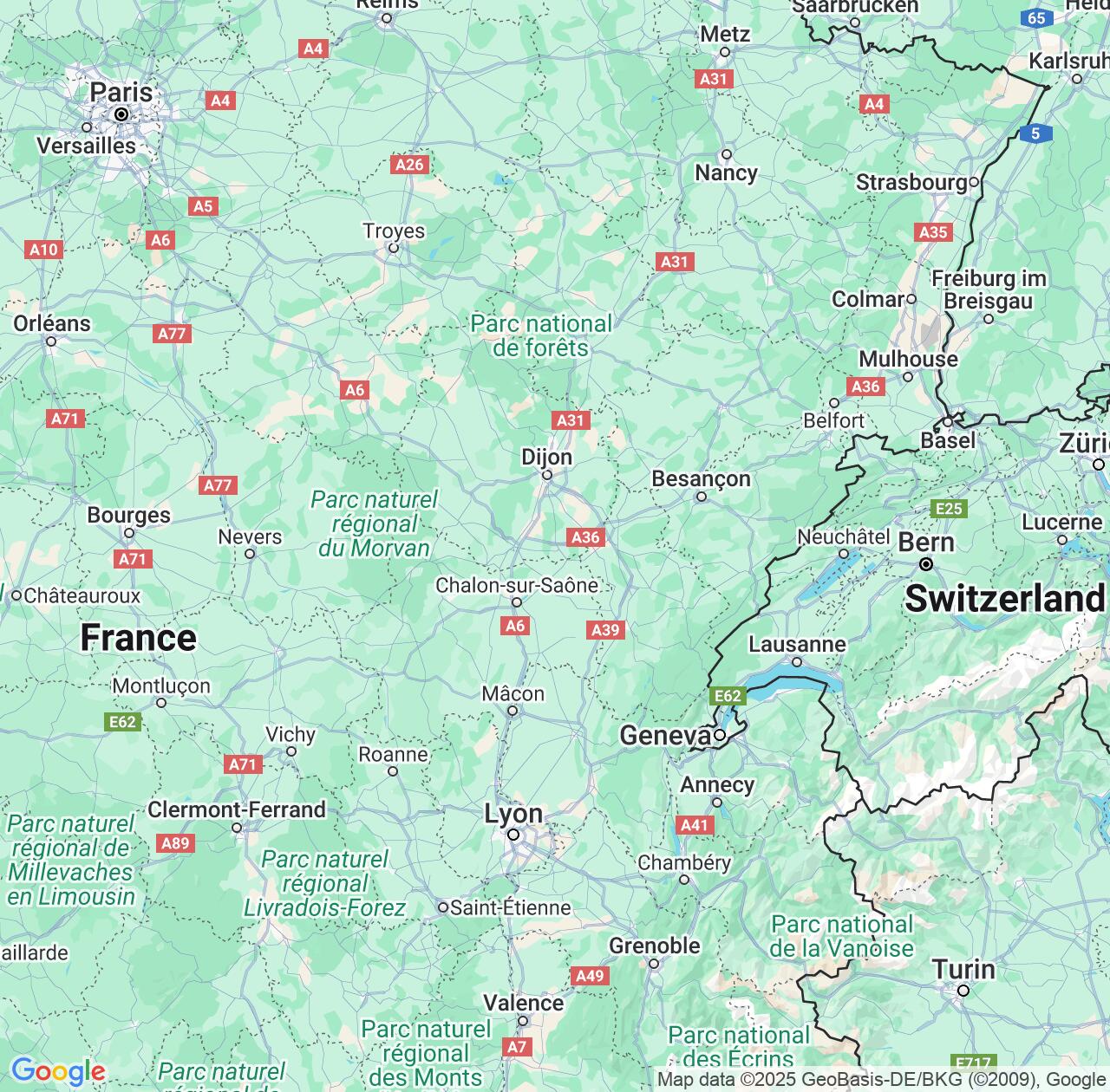 Map image for Intellectual Property Lawyers in Bourgogne-Franche-Comté and France IP firms at coordinates  ; .