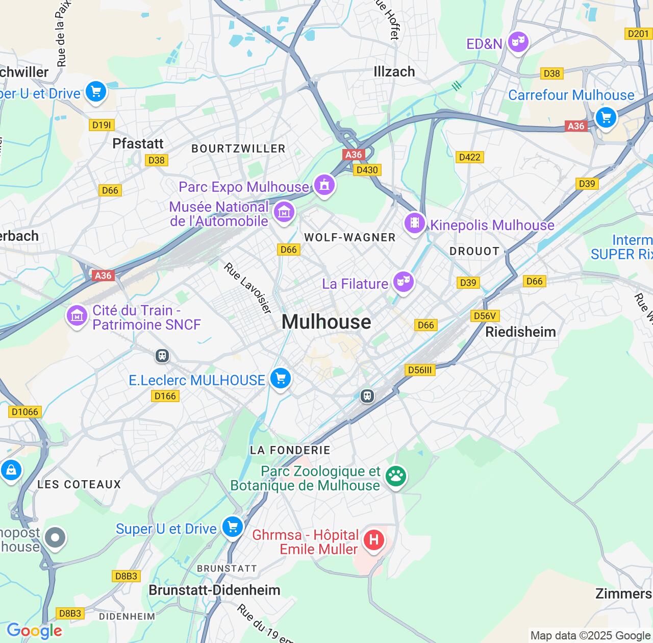 Map image for Intellectual Property Lawyers in Mulhouse and Grand Est IP firms at coordinates  ; .