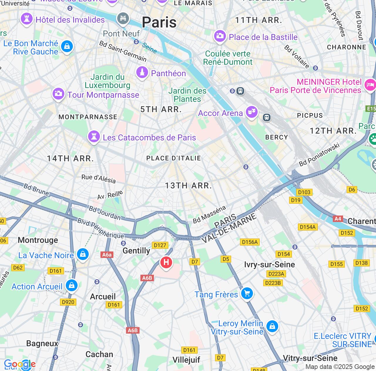 Map image for Intellectual Property Lawyers in Paris 13e Arrondissement and Île-de-France IP firms at coordinates  ; .