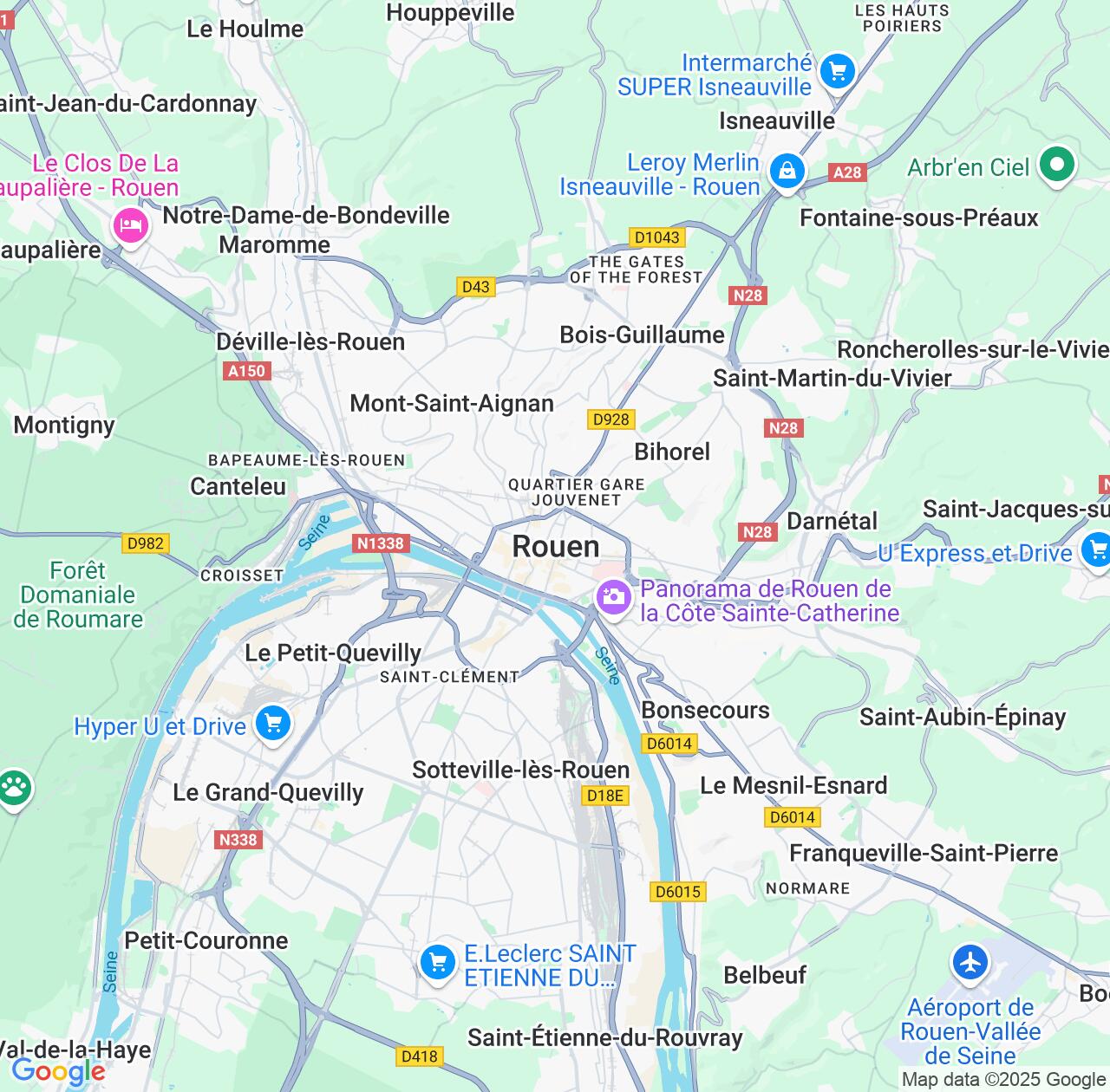 Map image for Intellectual Property Lawyers in Rouen and Normandy IP firms at coordinates  ; .