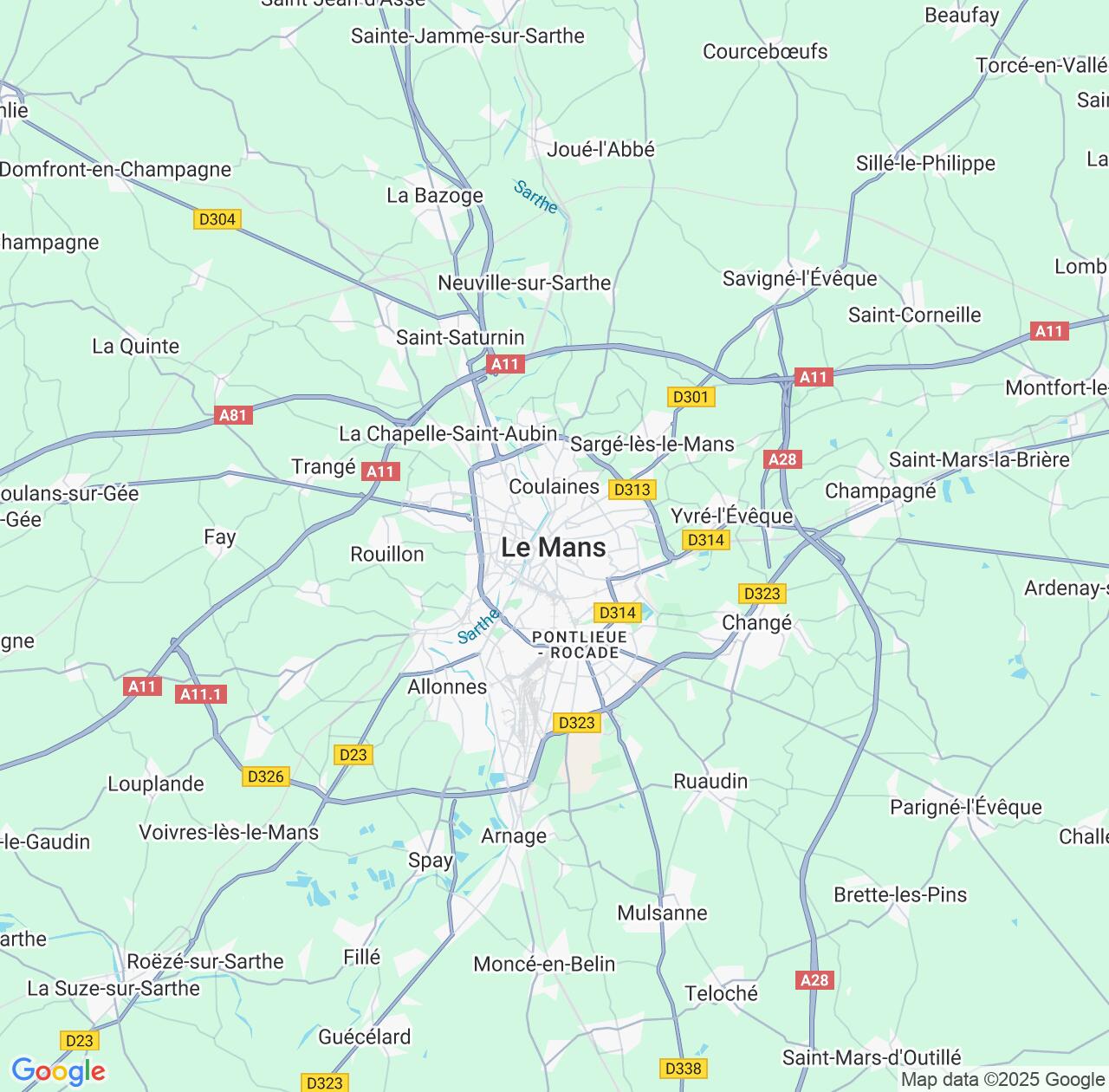 Map image for Intellectual Property Lawyers in Le Mans and Pays de la Loire IP firms at coordinates  ; .