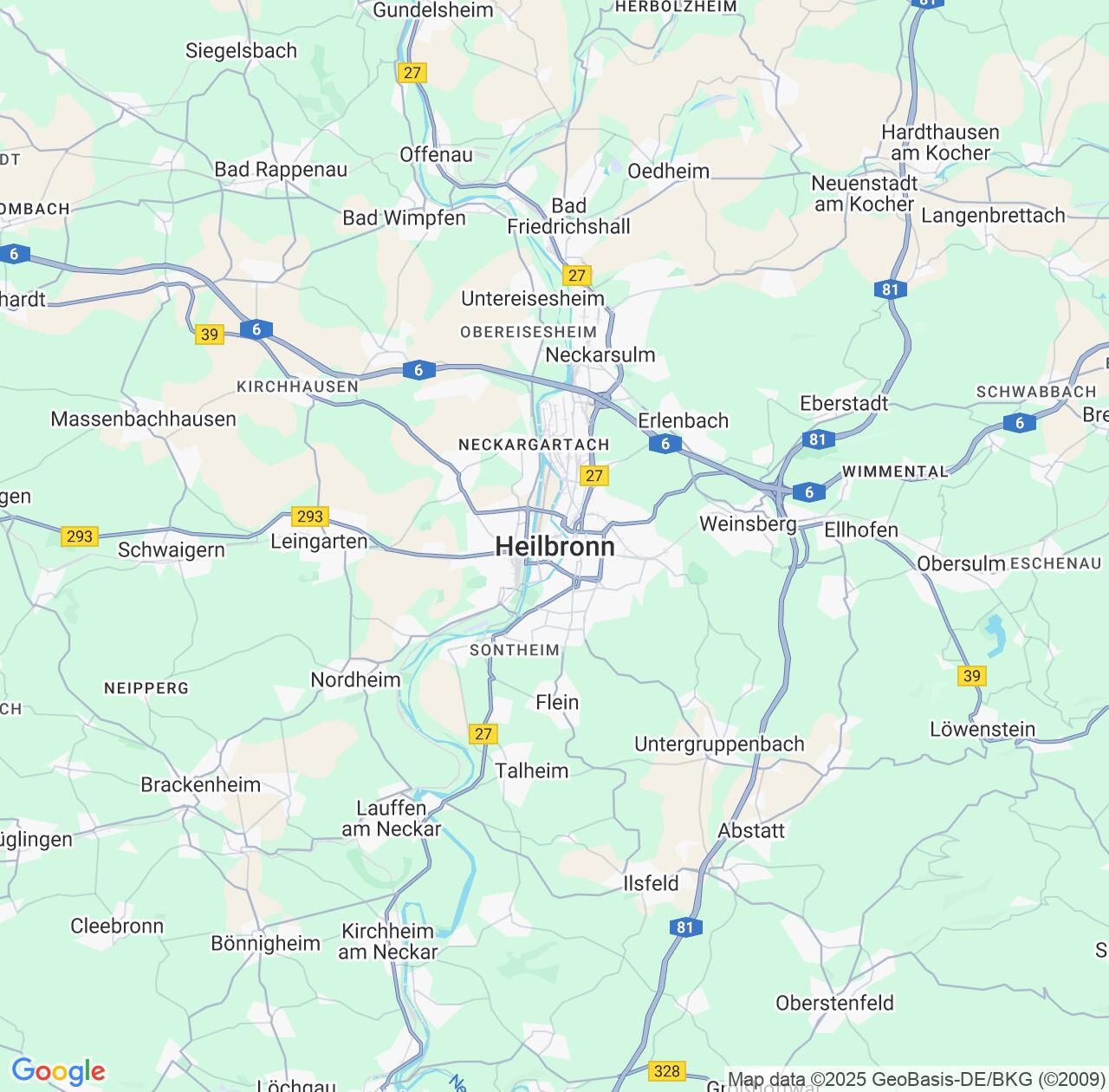 Map image for Intellectual Property Lawyers in Heilbronn and Baden-Wurttemberg IP firms at coordinates  ; .