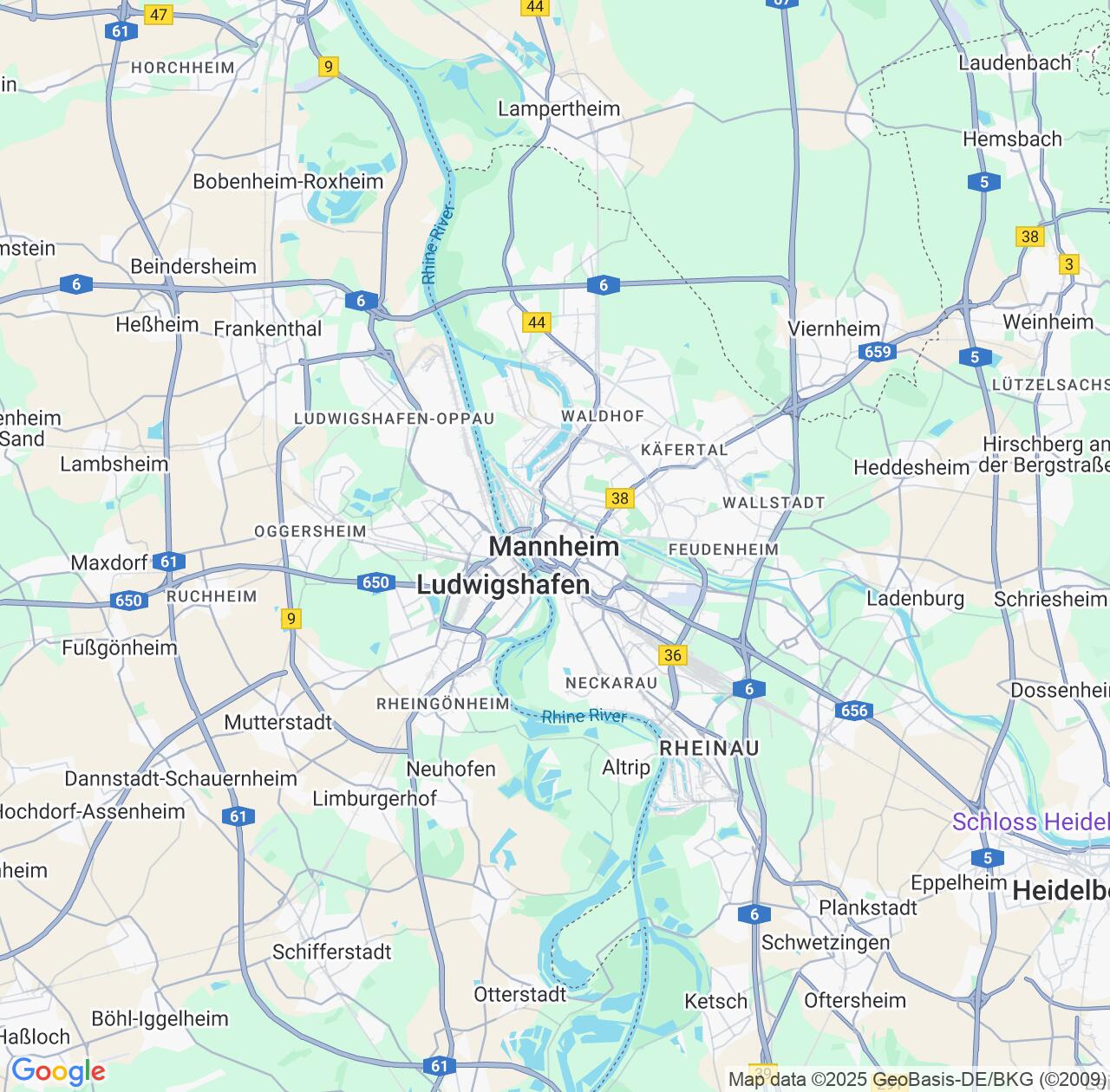 Map image for Intellectual Property Lawyers in Mannheim and Baden-Wurttemberg IP firms at coordinates  ; .