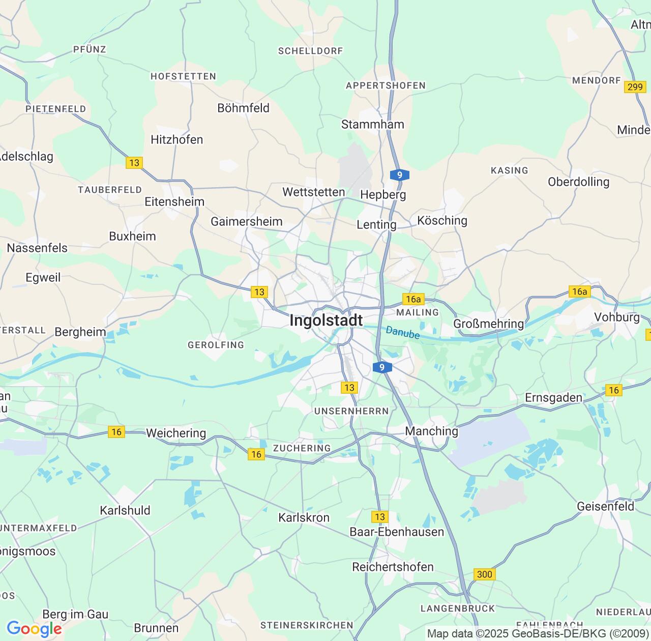 Map image for Intellectual Property Lawyers in Ingolstadt and Bavaria IP firms at coordinates  ; .