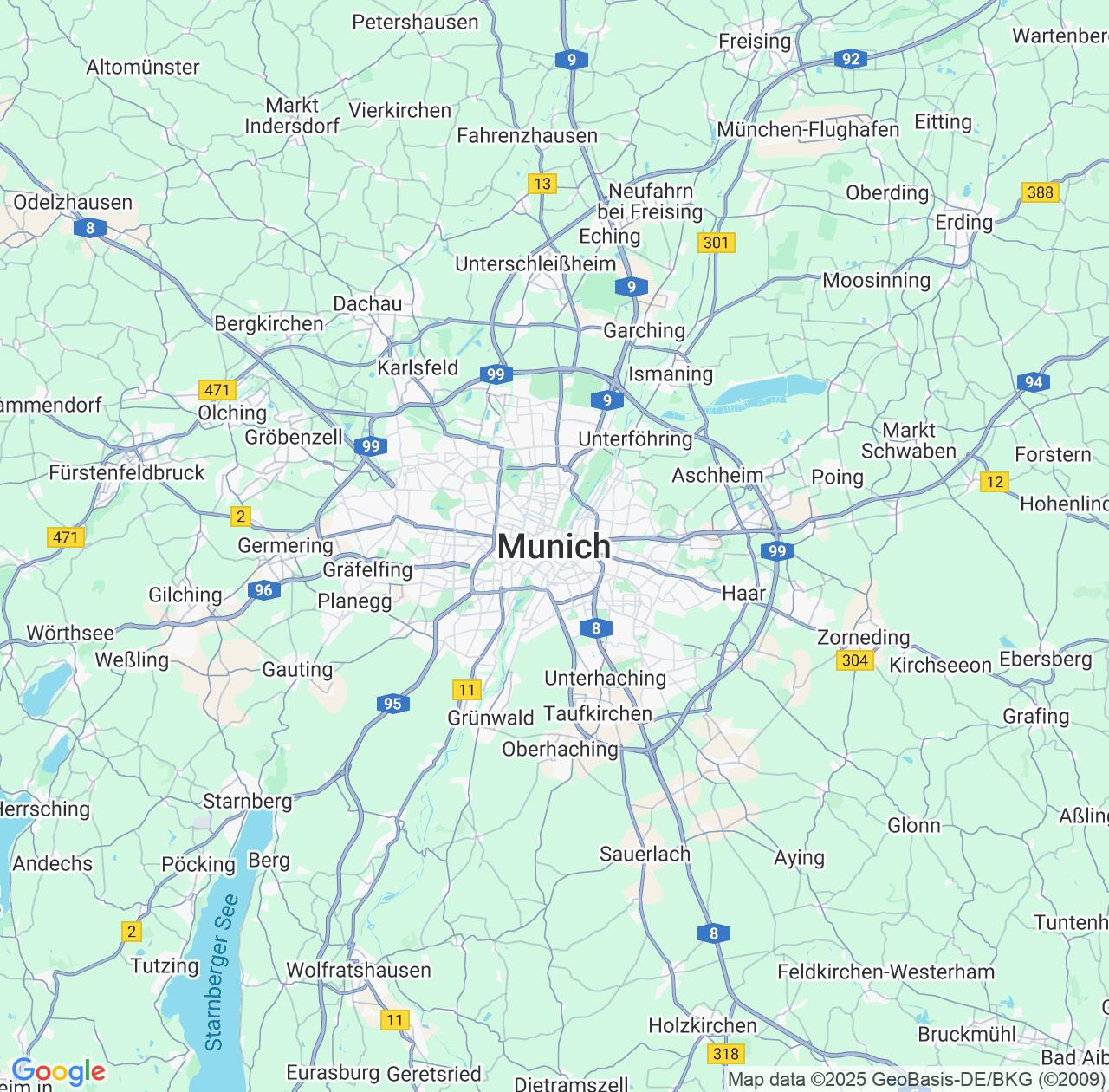 Map image for Intellectual Property Lawyers in Munich and Bavaria IP firms at coordinates  ; .
