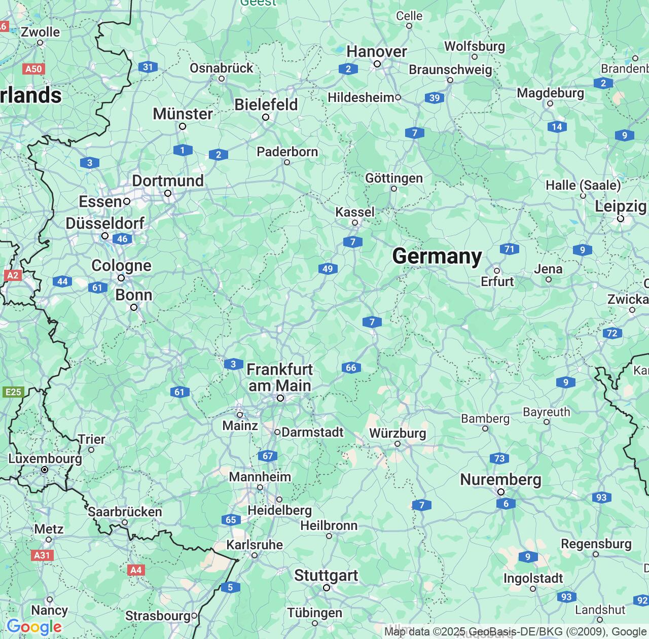 Map image for Intellectual Property Lawyers in Hesse and Germany IP firms at coordinates  ; .