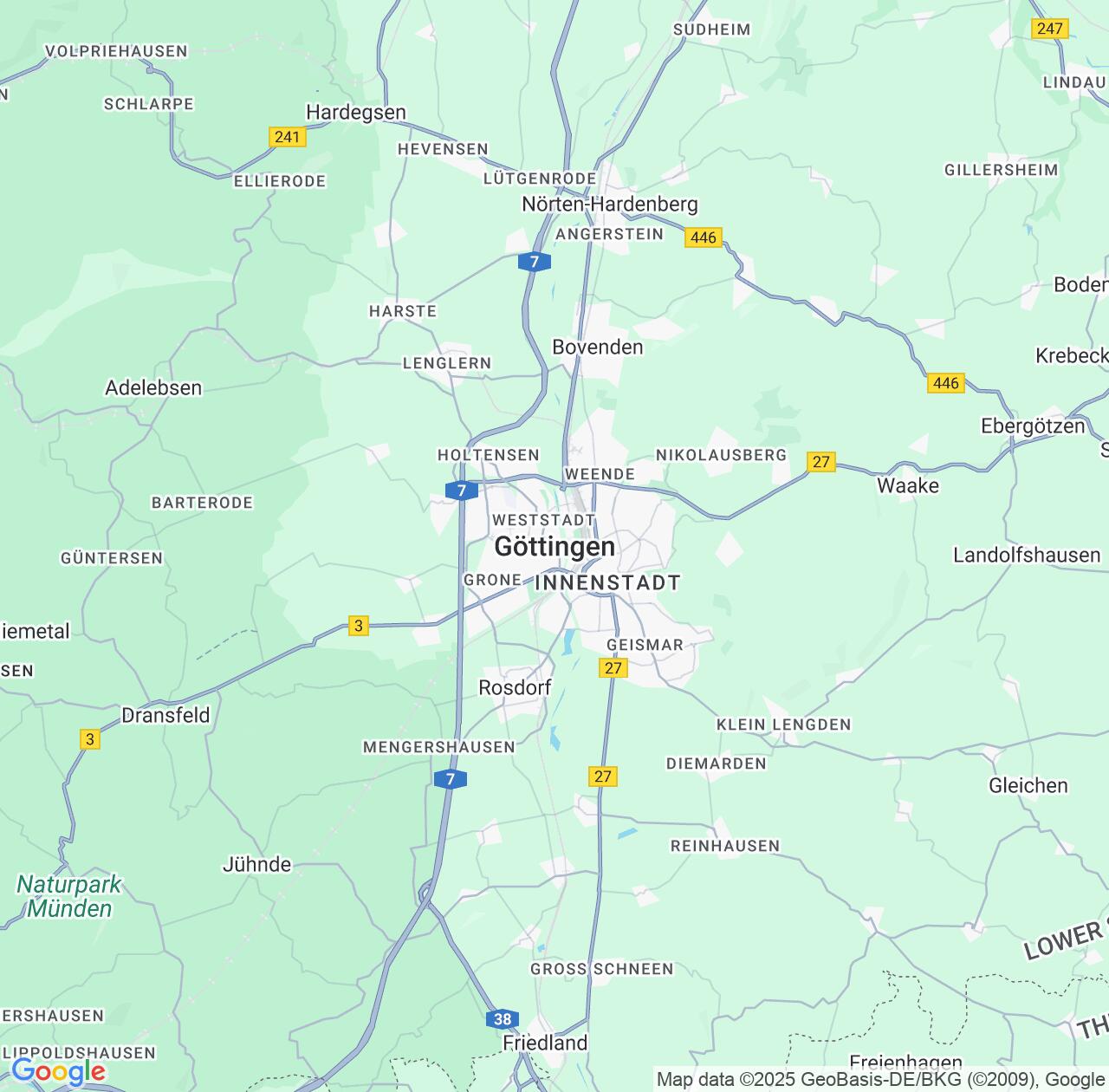 Map image for Intellectual Property Lawyers in Goettingen and Lower Saxony IP firms at coordinates  ; .