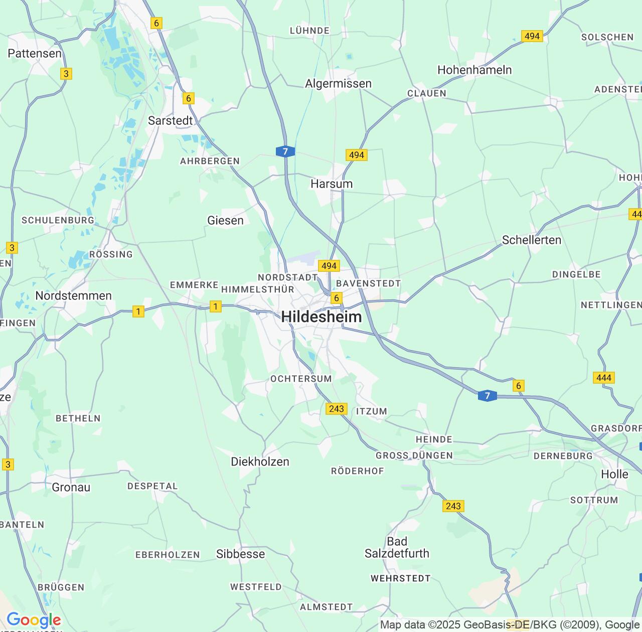 Map image for Intellectual Property Lawyers in Hildesheim and Lower Saxony IP firms at coordinates  ; .