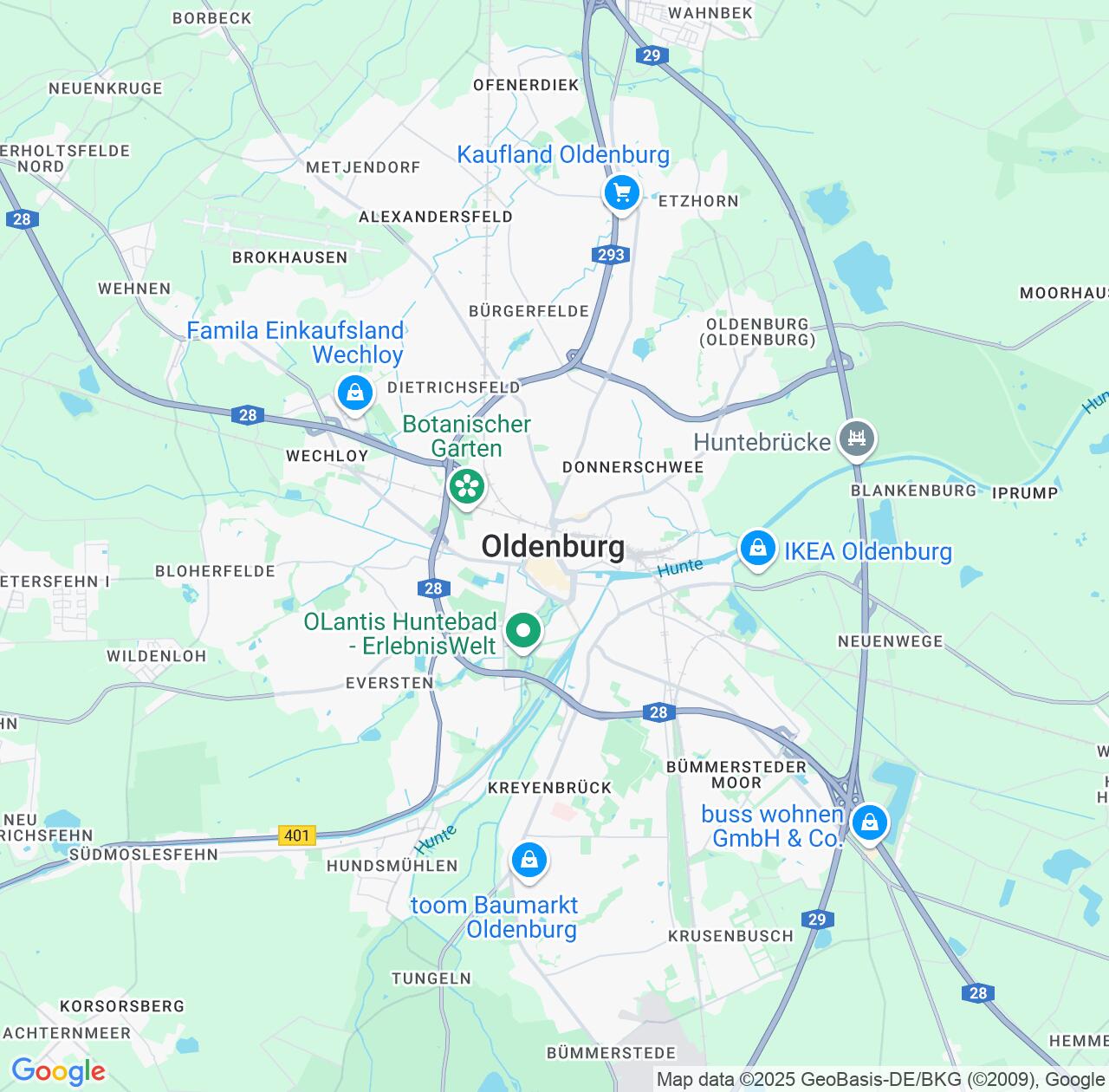 Map image for Intellectual Property Lawyers in Oldenburg and Lower Saxony IP firms at coordinates  ; .