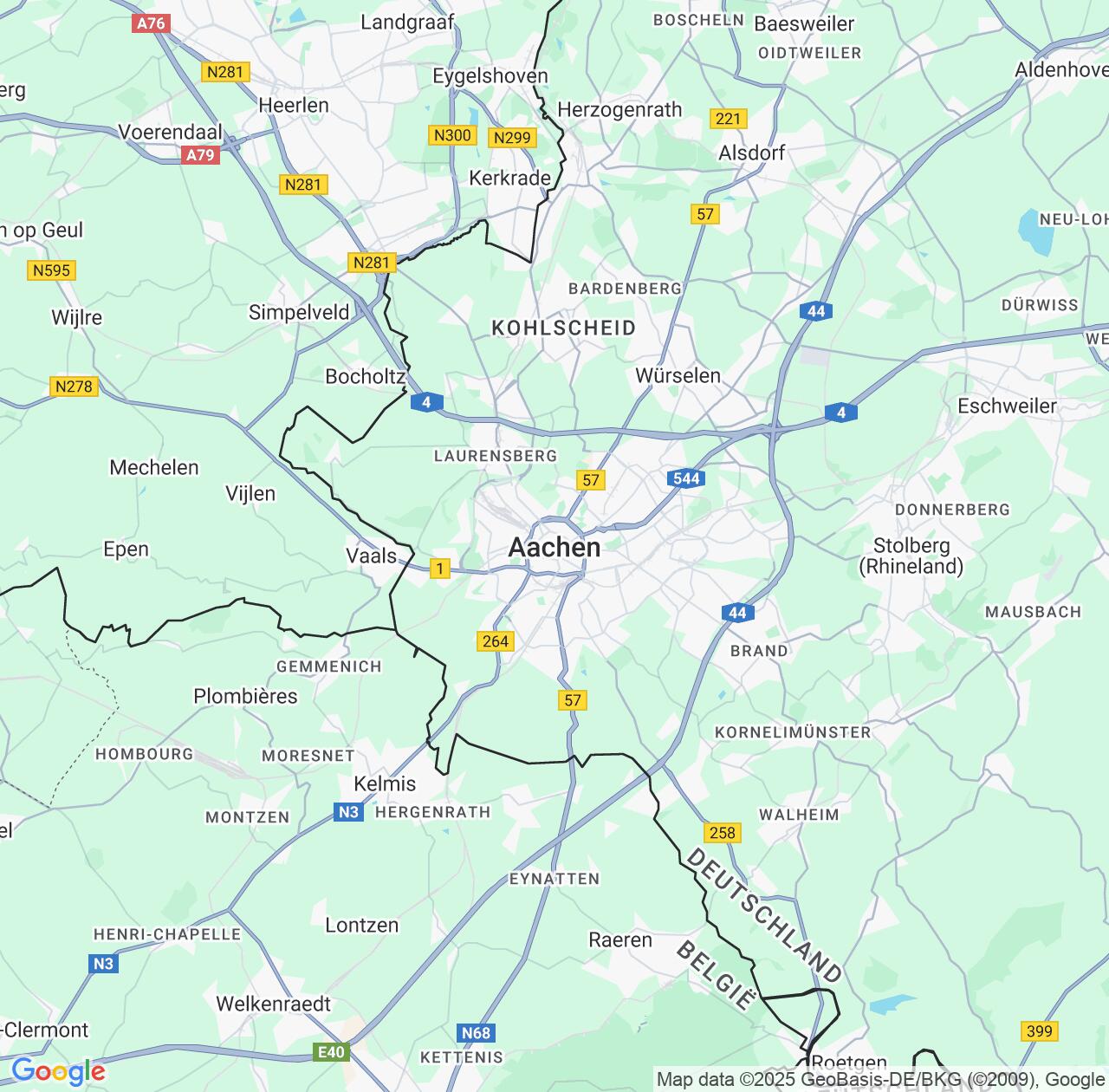 Map image for Intellectual Property Lawyers in Aachen and North Rhine-Westphalia IP firms at coordinates  ; .