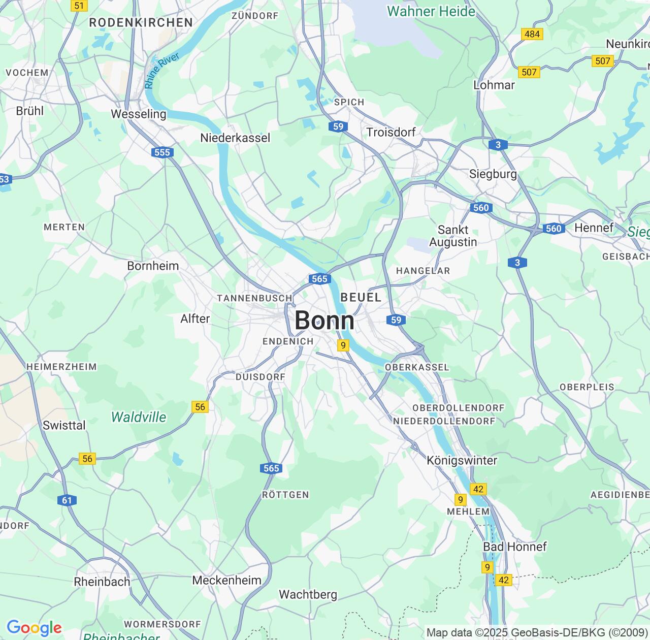 Map image for Intellectual Property Lawyers in Bonn and North Rhine-Westphalia IP firms at coordinates  ; .