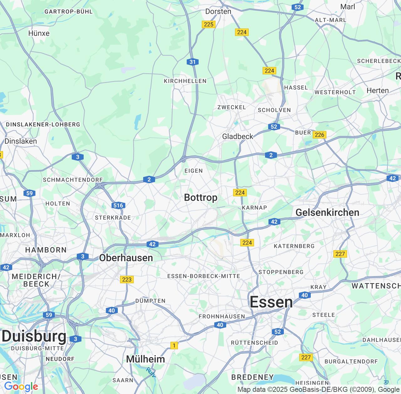 Map image for Intellectual Property Lawyers in Bottrop and North Rhine-Westphalia IP firms at coordinates  ; .