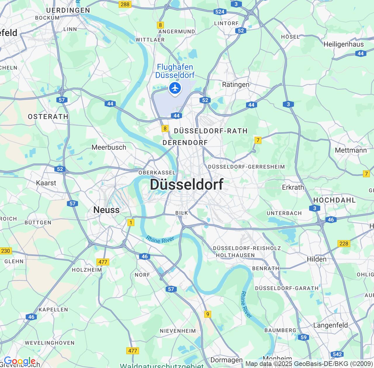 Map image for Intellectual Property Lawyers in Duesseldorf and North Rhine-Westphalia IP firms at coordinates  ; .