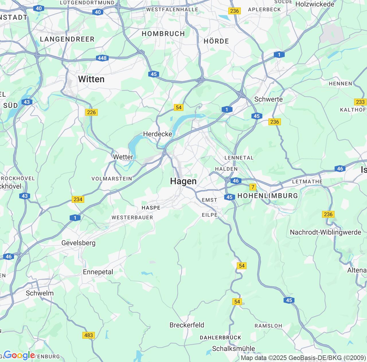 Map image for Intellectual Property Lawyers in Hagen and North Rhine-Westphalia IP firms at coordinates  ; .