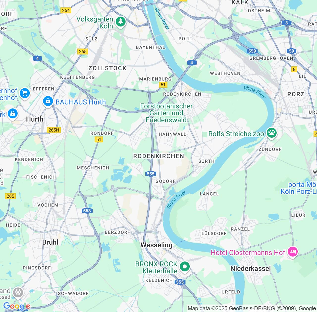 Map image for Intellectual Property Lawyers in Rodenkirchen and North Rhine-Westphalia IP firms at coordinates  ; .
