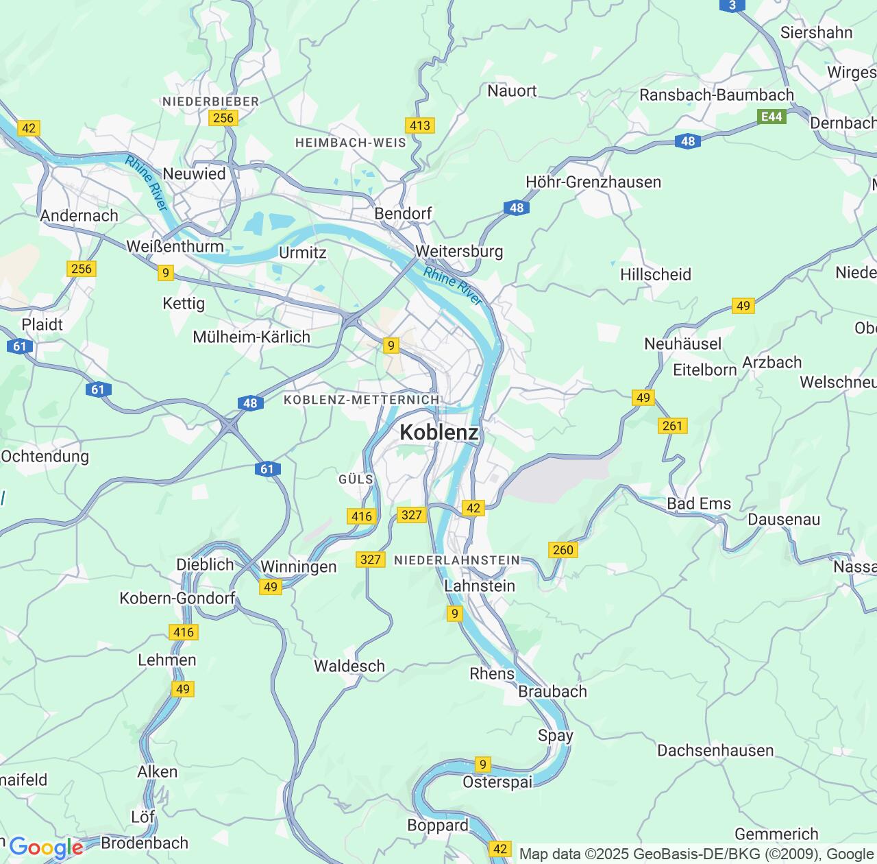 Map image for Intellectual Property Lawyers in Koblenz and Rheinland-Pfalz IP firms at coordinates  ; .