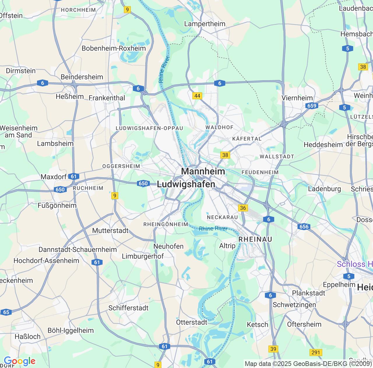 Map image for Intellectual Property Lawyers in Ludwigshafen am Rhein and Rheinland-Pfalz IP firms at coordinates  ; .