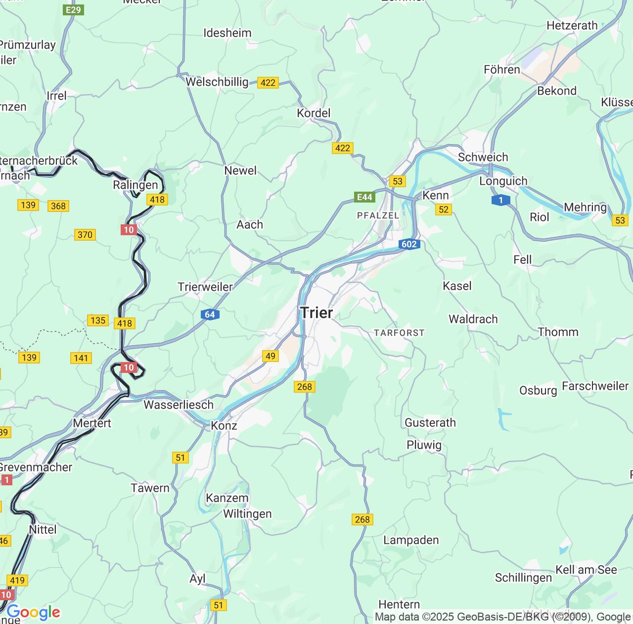Map image for Intellectual Property Lawyers in Trier and Rheinland-Pfalz IP firms at coordinates  ; .