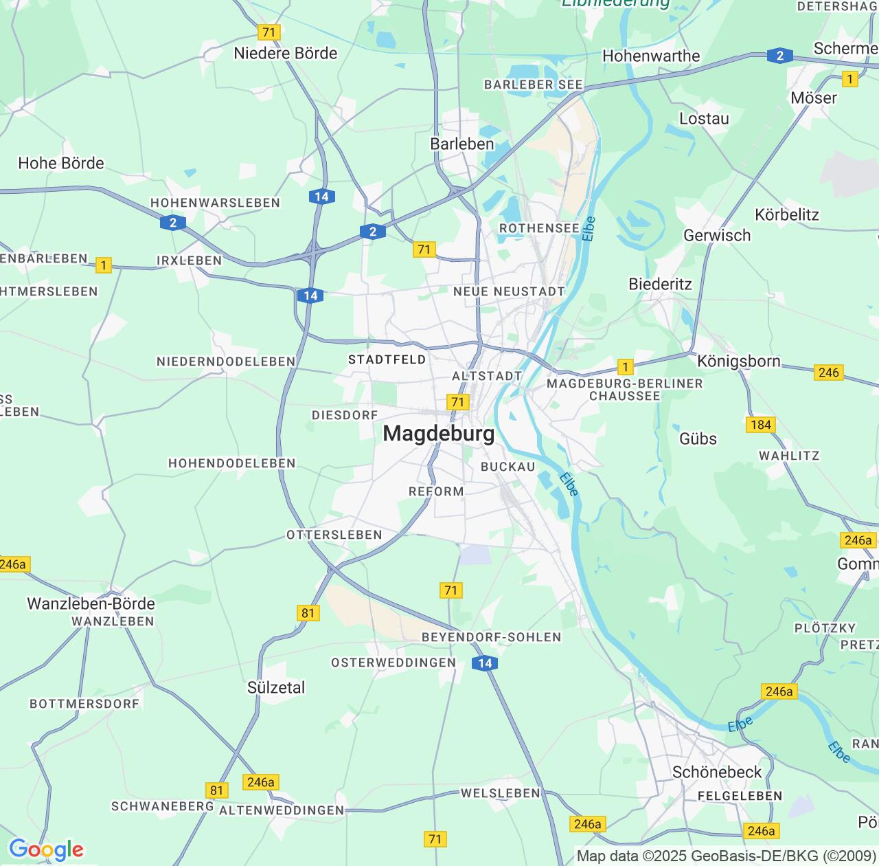 Map image for Intellectual Property Lawyers in Magdeburg and Saxony-Anhalt IP firms at coordinates  ; .