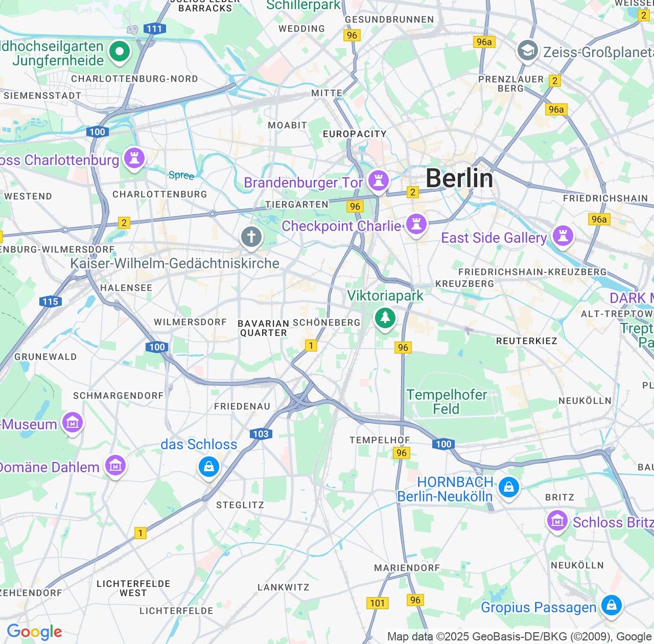 Map image for Intellectual Property Lawyers in Schoeneberg and State of Berlin IP firms at coordinates  ; .