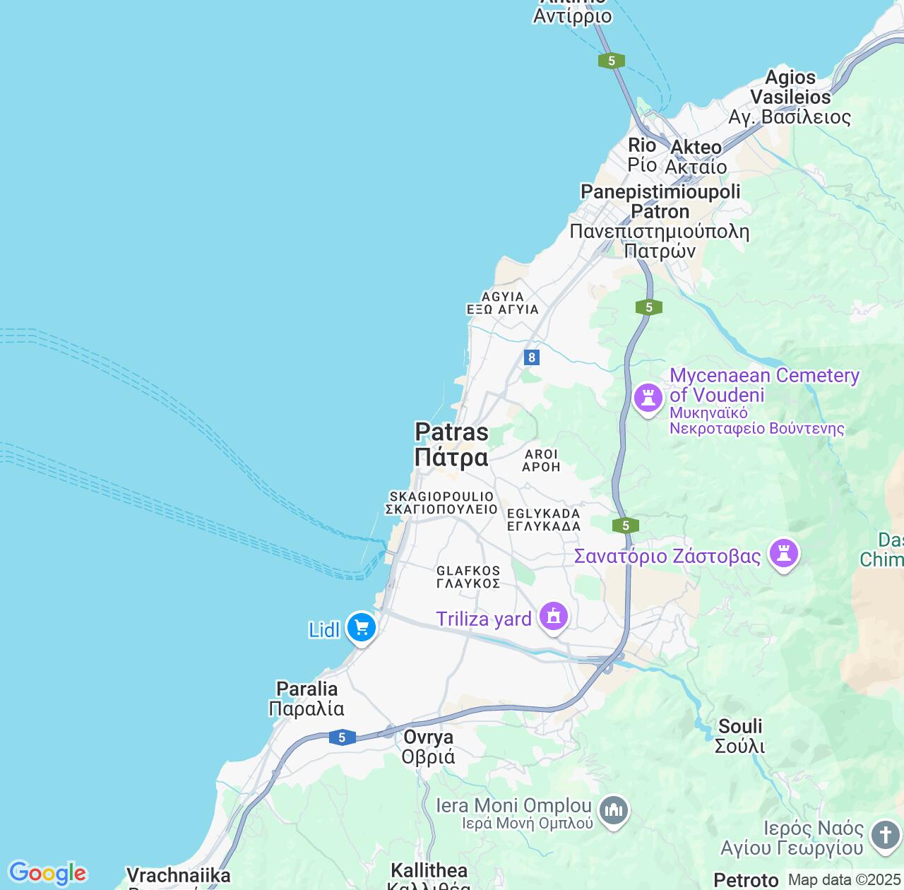 Map image for Intellectual Property Lawyers in Patra and West Greece IP firms at coordinates  ; .