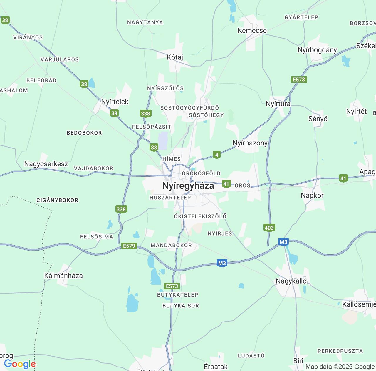 Map image for Intellectual Property Lawyers in Nyiregyhaza and Szabolcs-Szatmár-Bereg IP firms at coordinates  ; .