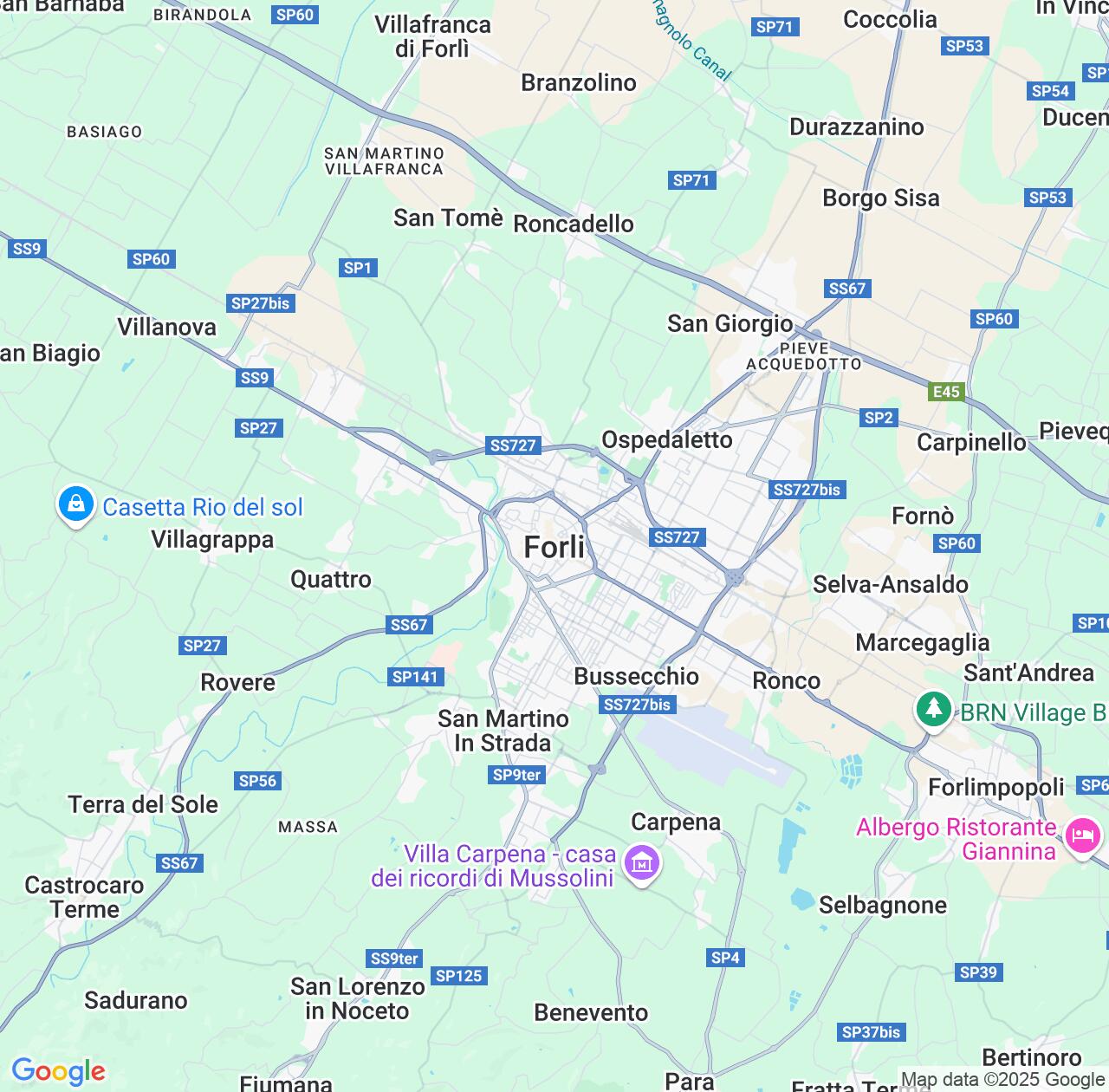 Map image for Intellectual Property Lawyers in Forli and Emilia-Romagna IP firms at coordinates  ; .