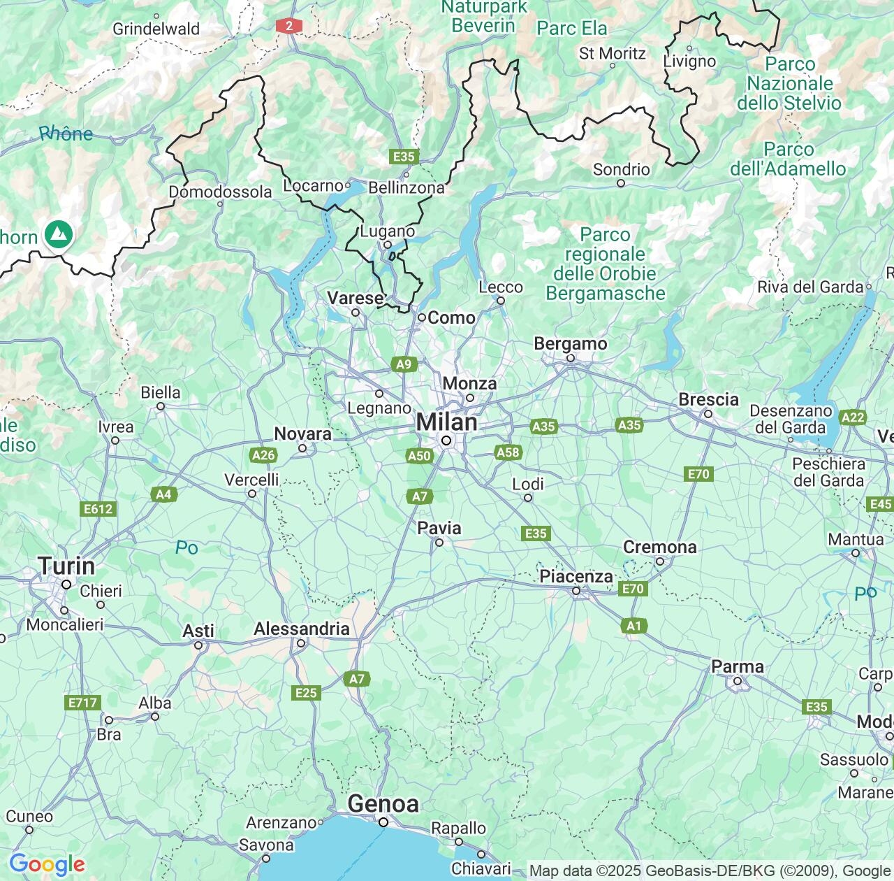 Map image for Intellectual Property Lawyers in Milan and Lombardy IP firms at coordinates  ; .