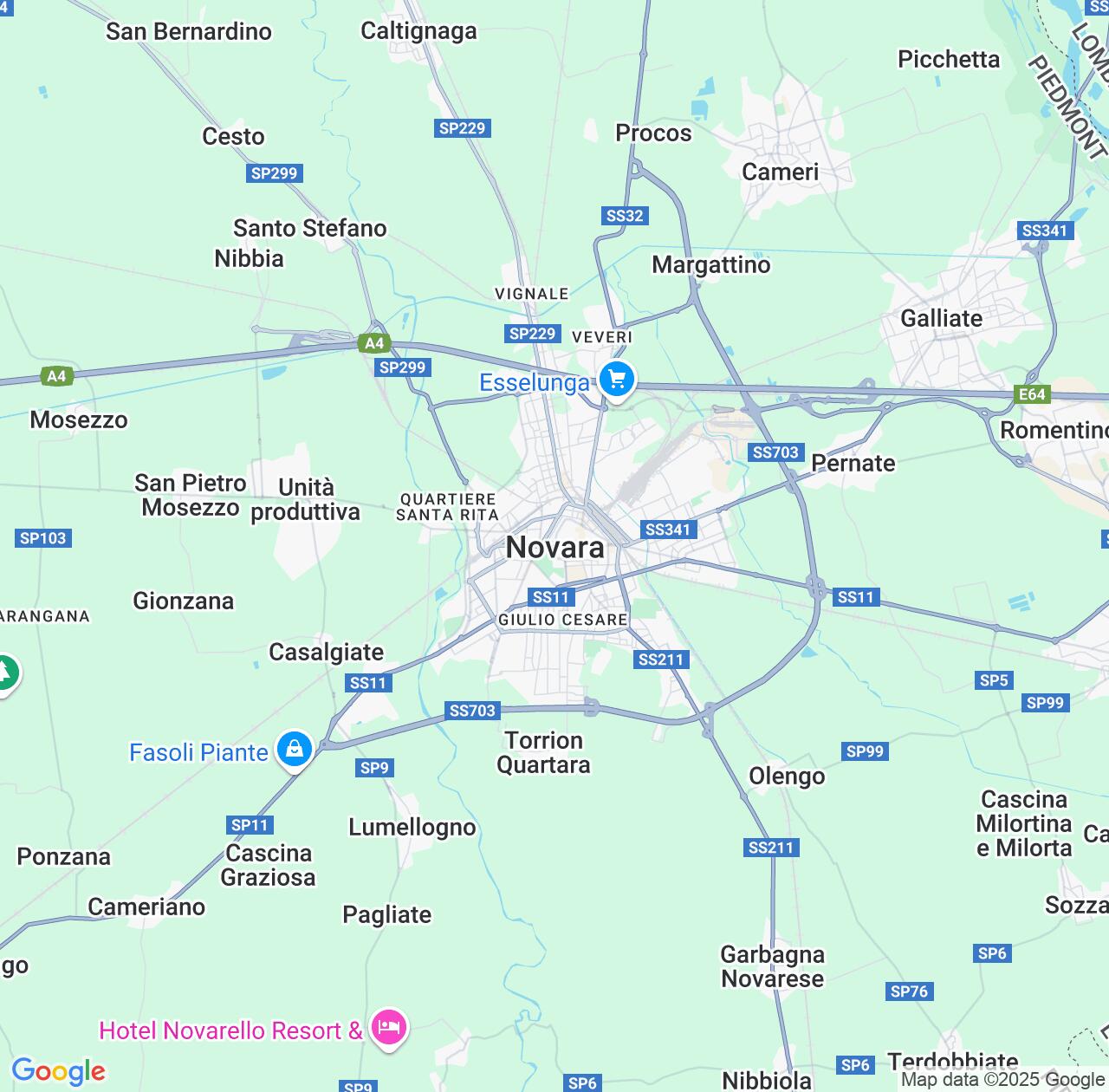 Map image for Intellectual Property Lawyers in Novara and Piedmont IP firms at coordinates  ; .