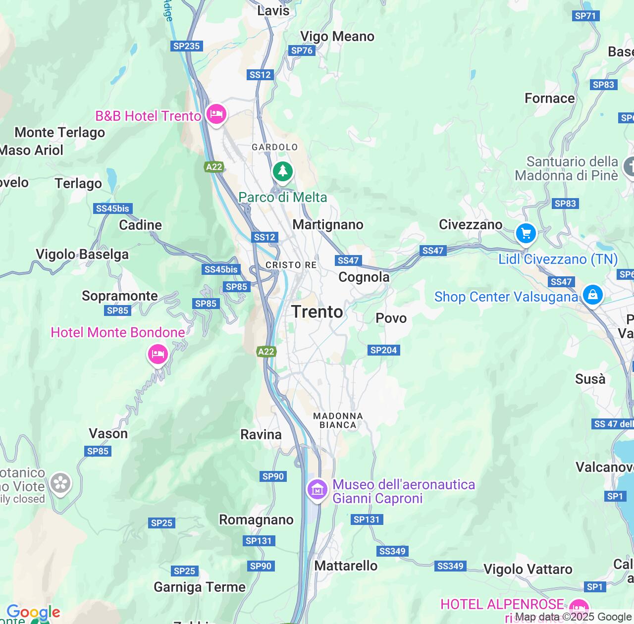 Map image for Intellectual Property Lawyers in Trento and Trentino-Alto Adige IP firms at coordinates  ; .