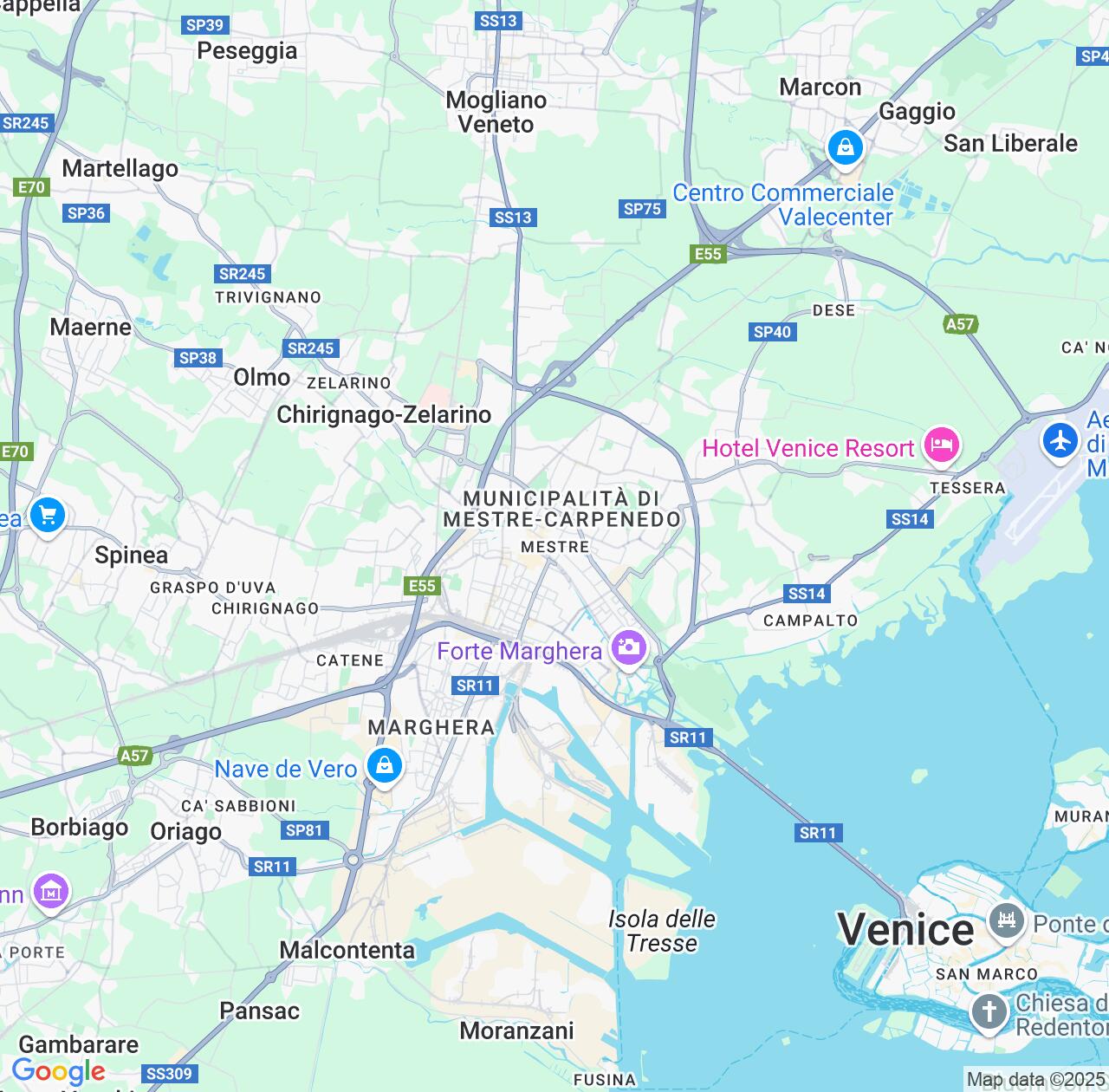 Map image for Intellectual Property Lawyers in Mestre and Veneto IP firms at coordinates  ; .