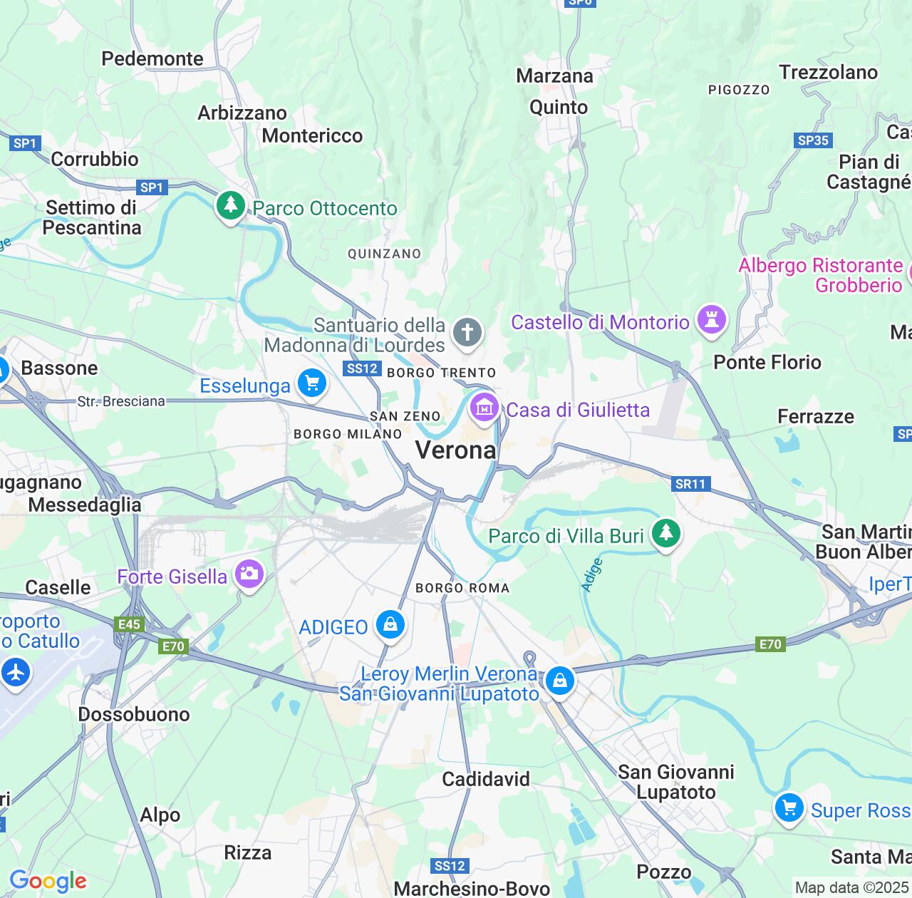 Map image for Intellectual Property Lawyers in Verona and Veneto IP firms at coordinates  ; .