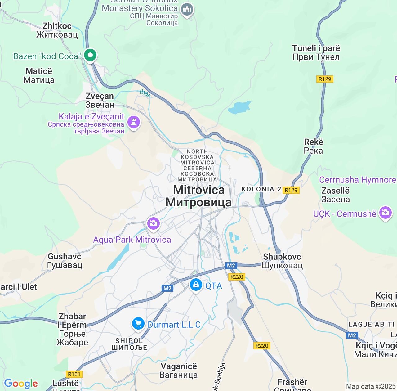 Map image for Intellectual Property Lawyers in Mitrovice and Mitrovica IP firms at coordinates  ; .