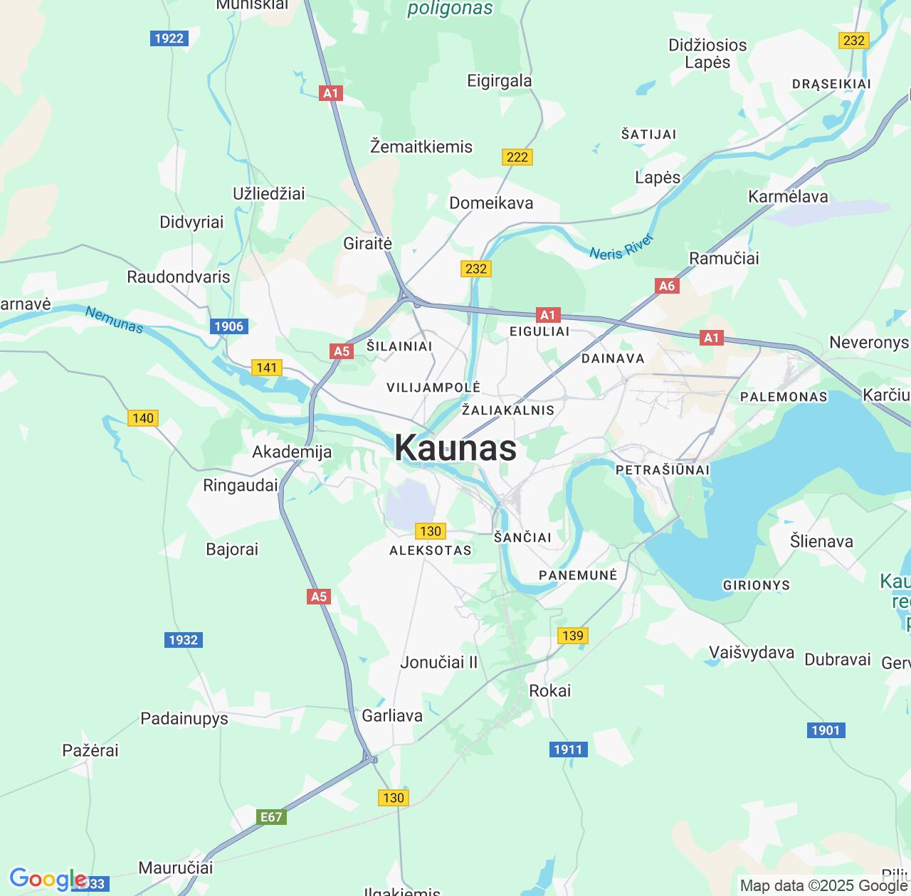 Map image for Intellectual Property Lawyers in Kaunas and Lithuania IP firms at coordinates  ; .