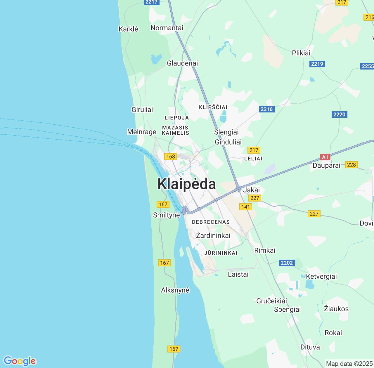 Map image for Intellectual Property Lawyers in Klaipeda and KlaipÄ—da County IP firms at coordinates  ; .