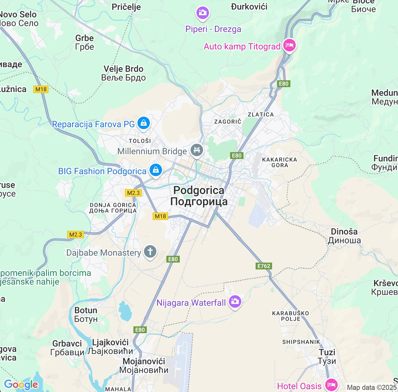 Map image for Intellectual Property Lawyers in Podgorica and Montenegro IP firms at coordinates  ; .