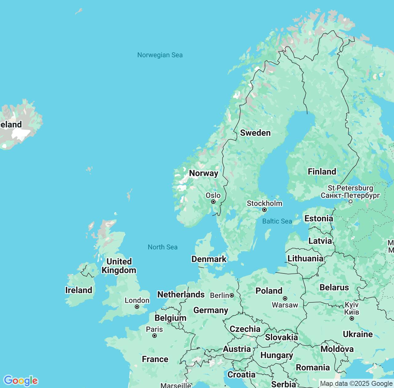 Map image for Intellectual Property Lawyers in Norway and Europe IP firms at coordinates  ; .