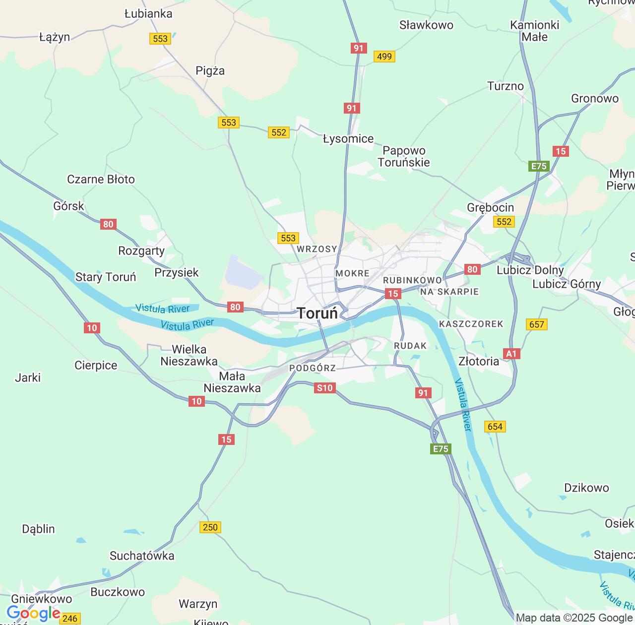 Map image for Intellectual Property Lawyers in Torun and Kujawsko-Pomorskie IP firms at coordinates  ; .