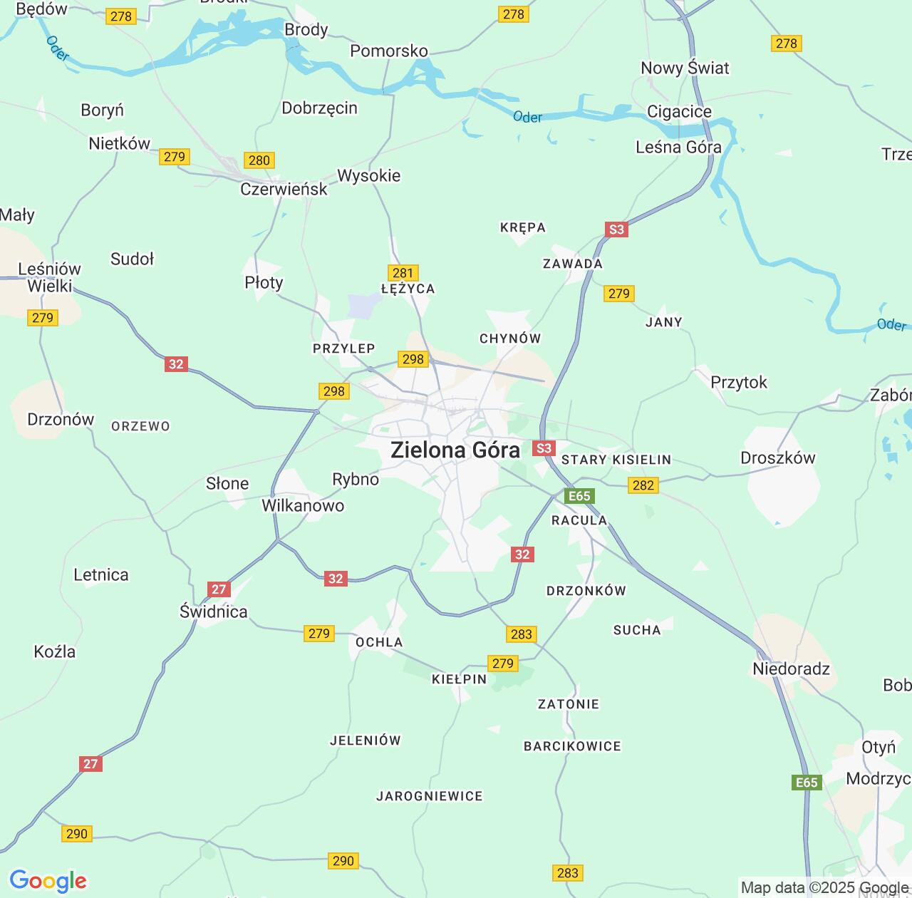 Map image for Intellectual Property Lawyers in Zielona Gora and Lubusz IP firms at coordinates  ; .