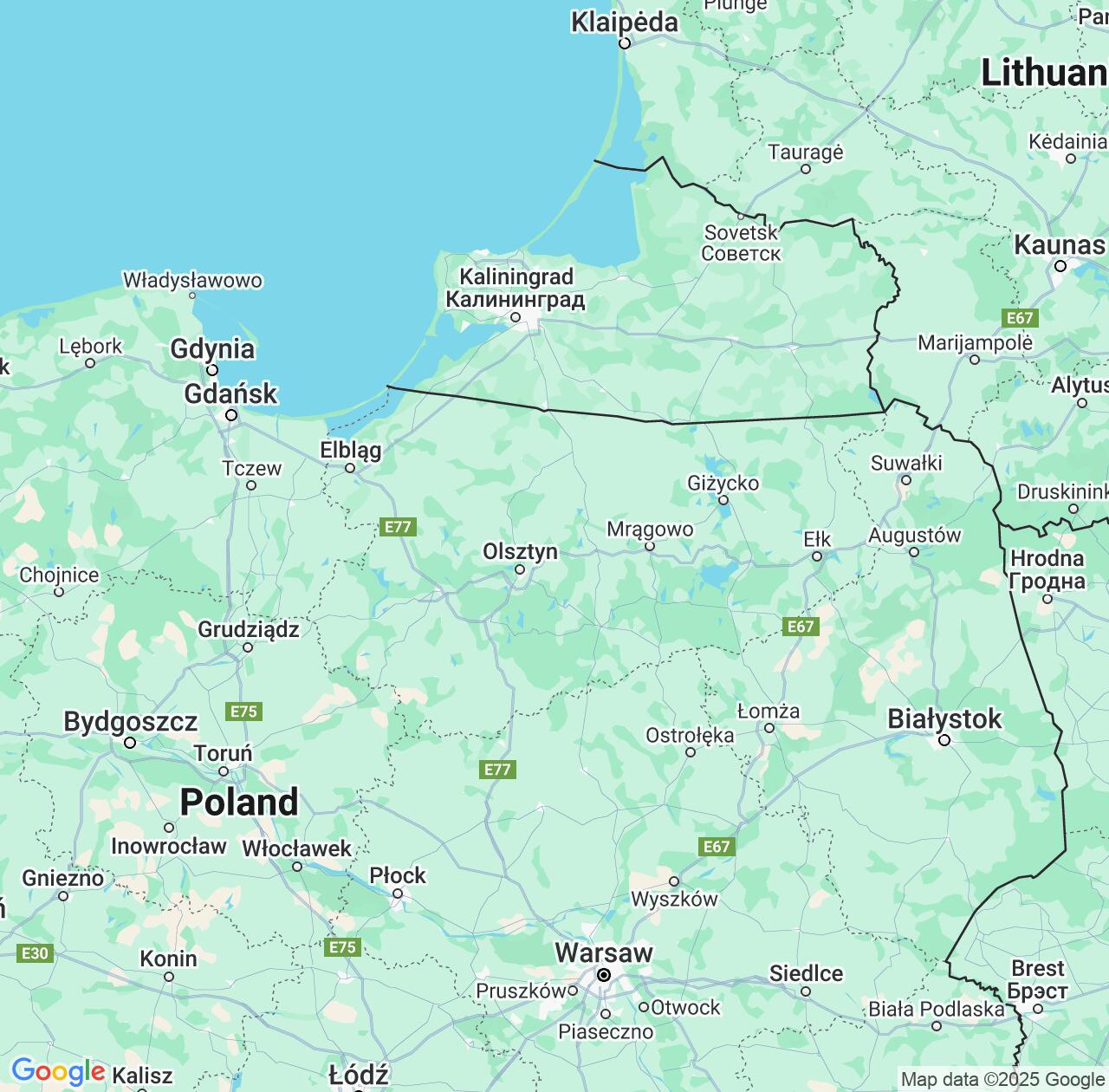 Map image for Intellectual Property Lawyers in Warmia-Masuria and Poland IP firms at coordinates  ; .