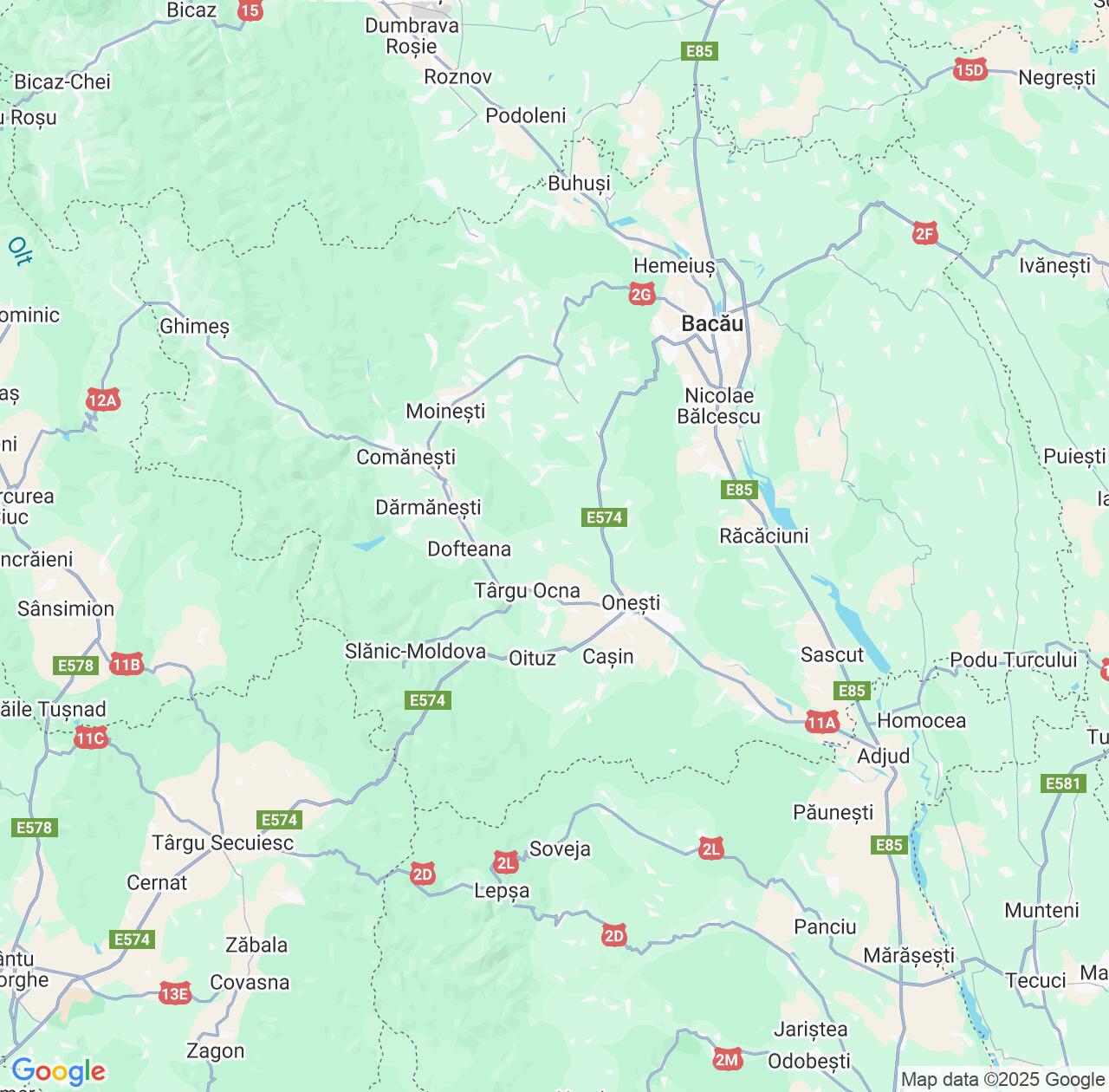 Map image for Intellectual Property Lawyers in Bacău County and Romania IP firms at coordinates  ; .