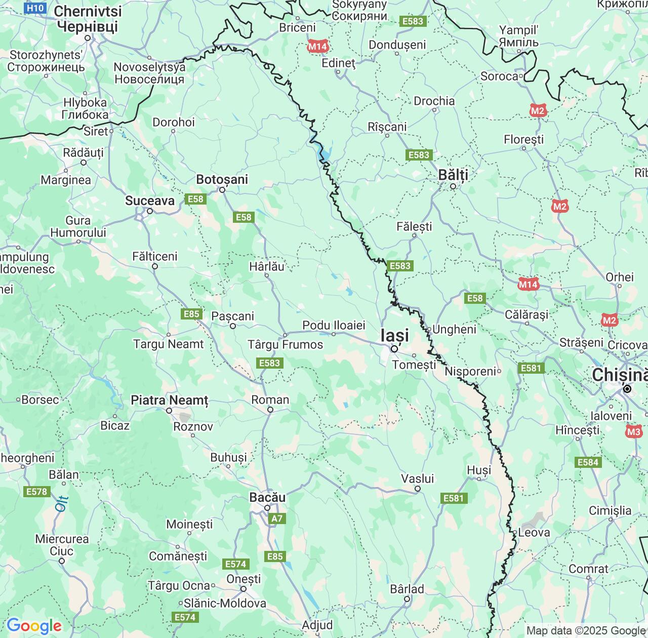 Map image for Intellectual Property Lawyers in Iași County and Romania IP firms at coordinates  ; .