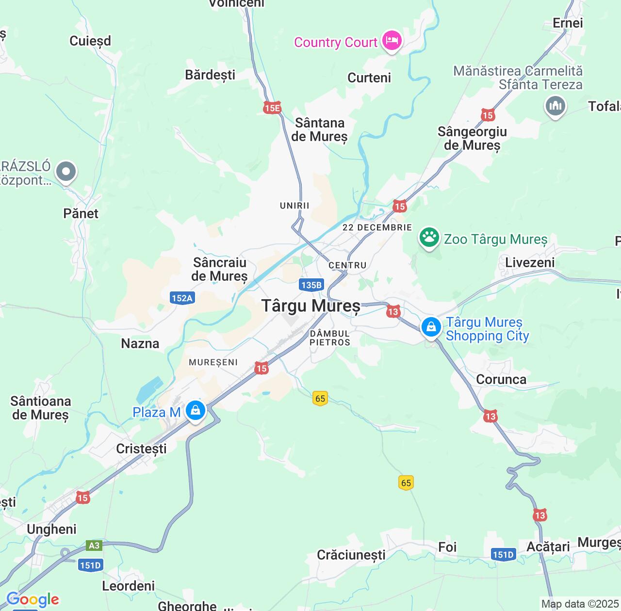 Map image for Intellectual Property Lawyers in Targu-Mures and Mureș County IP firms at coordinates  ; .