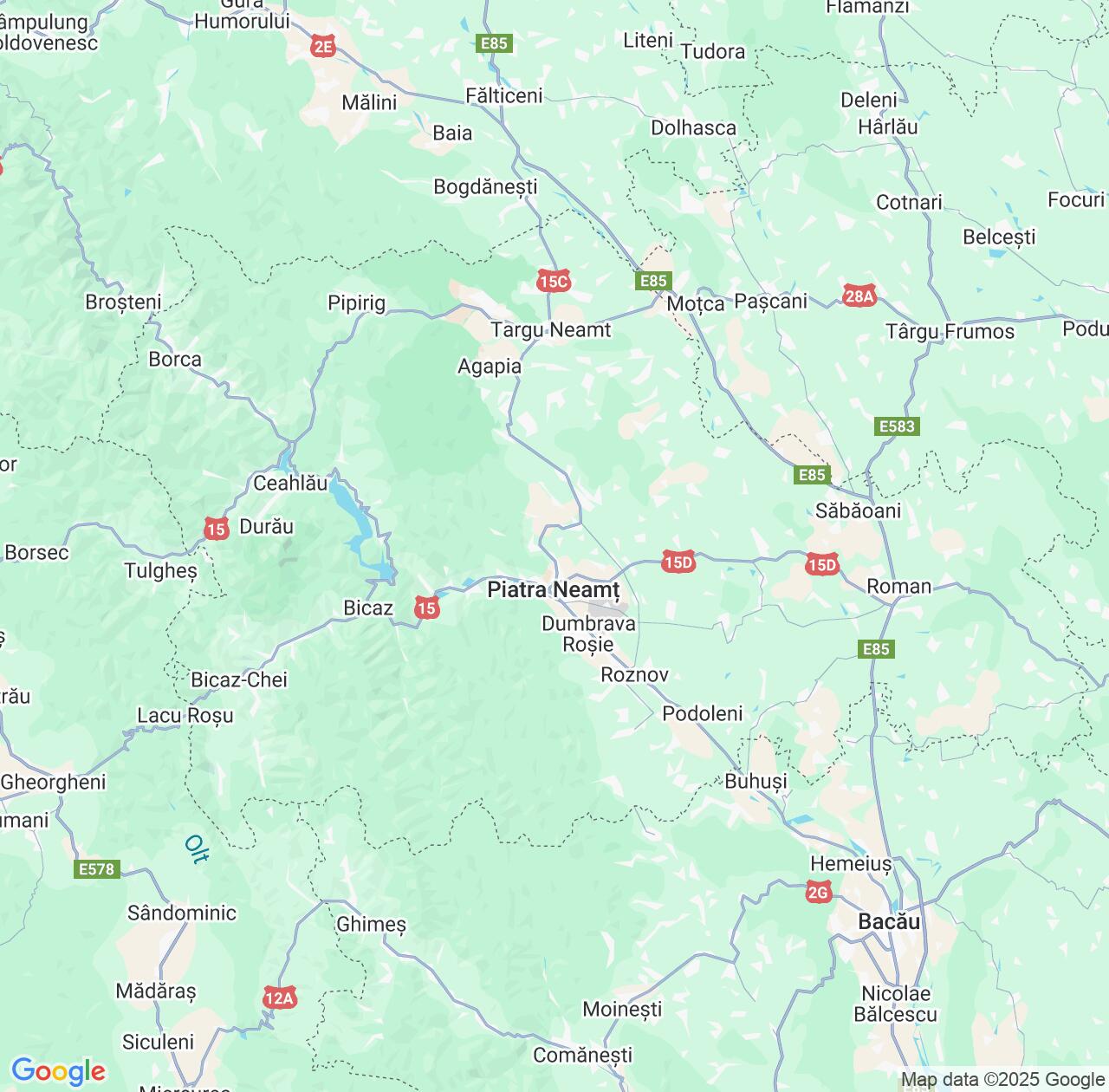 Map image for Intellectual Property Lawyers in NeamÈ› County and Romania IP firms at coordinates  ; .